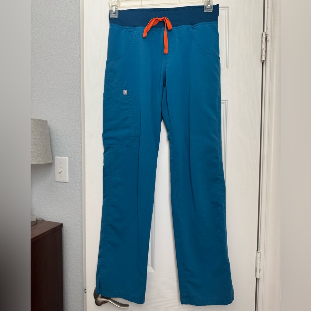 Figs Scrubs Kade Cargo Pants, Alps Blue XS